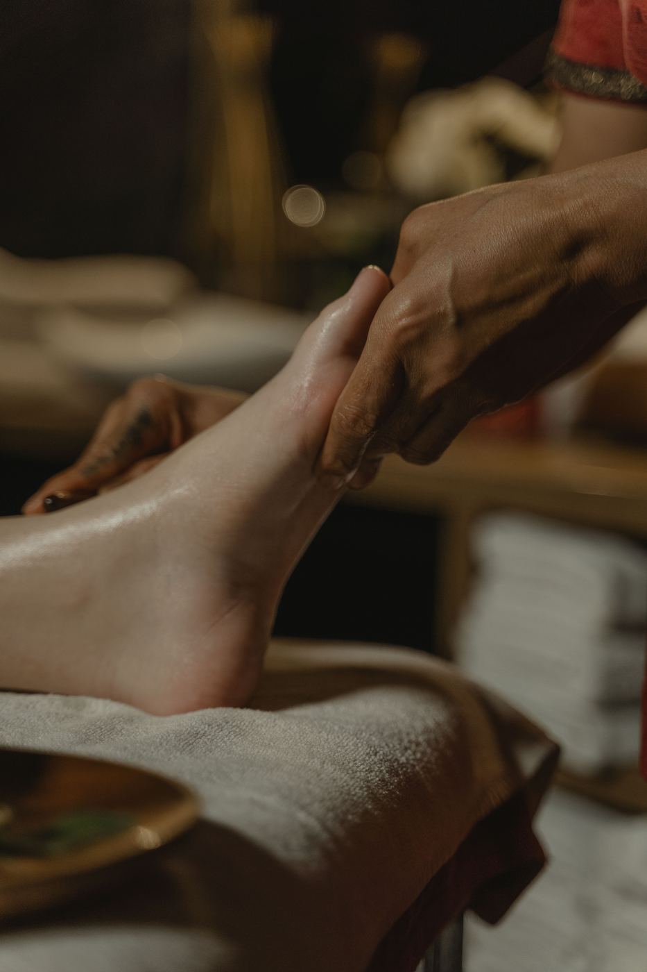 Head and scalp massage as part of an Ayurvedic routine